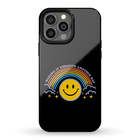 Making It Through Another Day Smiley Face Phone Case
