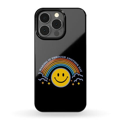 Making It Through Another Day Smiley Face Phone Case
