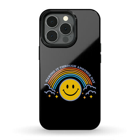 Making It Through Another Day Smiley Face Phone Case