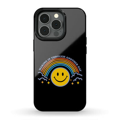 Making It Through Another Day Smiley Face Phone Case