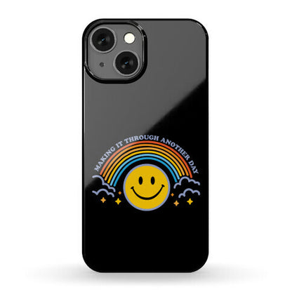 Making It Through Another Day Smiley Face Phone Case