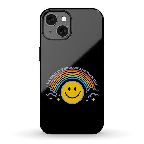 Making It Through Another Day Smiley Face Phone Case