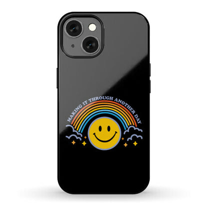 Making It Through Another Day Smiley Face Phone Case