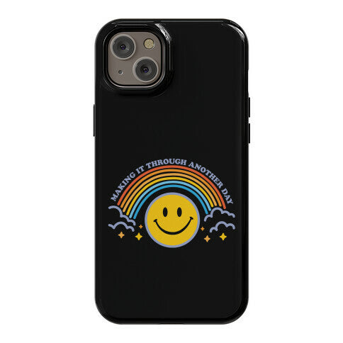 Making It Through Another Day Smiley Face Phone Case