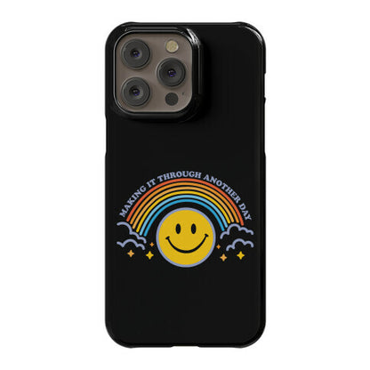 Making It Through Another Day Smiley Face Phone Case