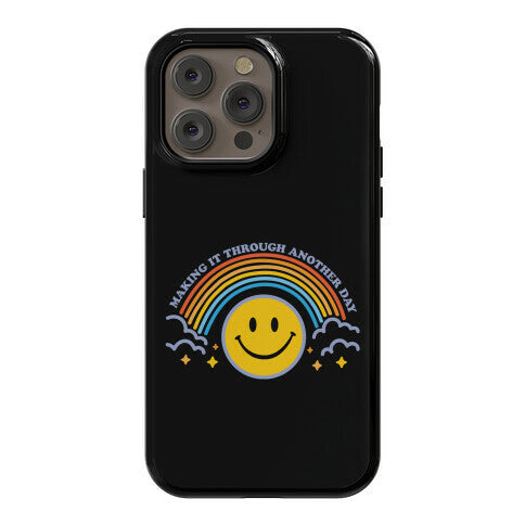 Making It Through Another Day Smiley Face Phone Case
