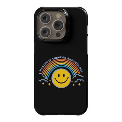 Making It Through Another Day Smiley Face Phone Case