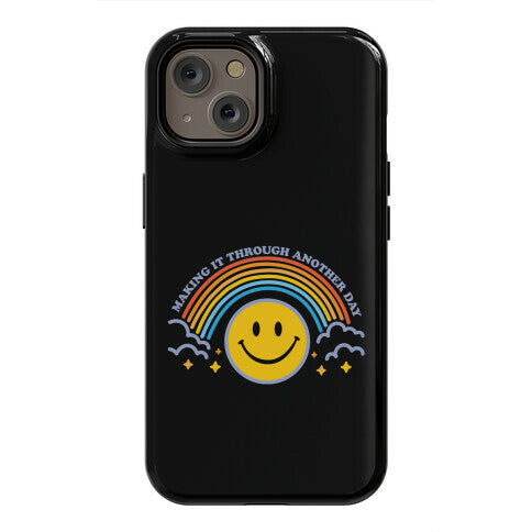 Making It Through Another Day Smiley Face Phone Case