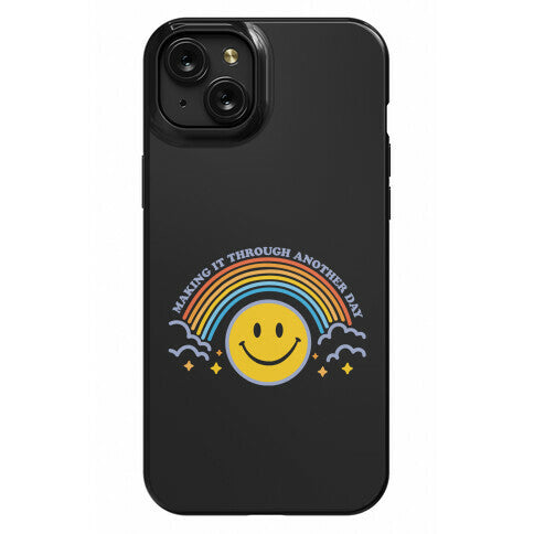 Making It Through Another Day Smiley Face Phone Case