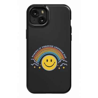 Making It Through Another Day Smiley Face Phone Case