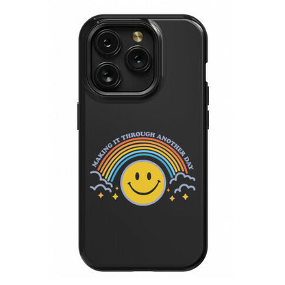 Making It Through Another Day Smiley Face Phone Case