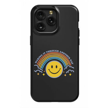 Making It Through Another Day Smiley Face Phone Case