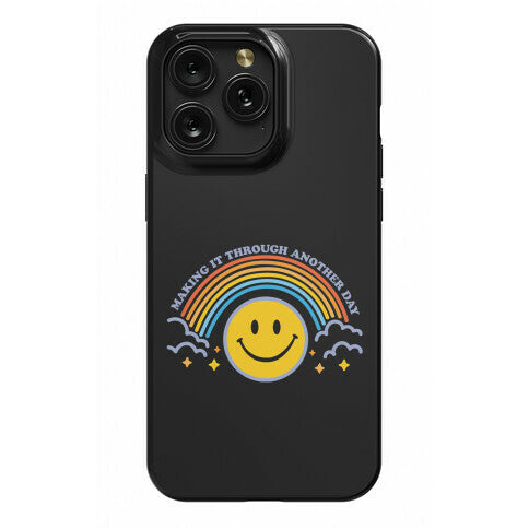 Making It Through Another Day Smiley Face Phone Case
