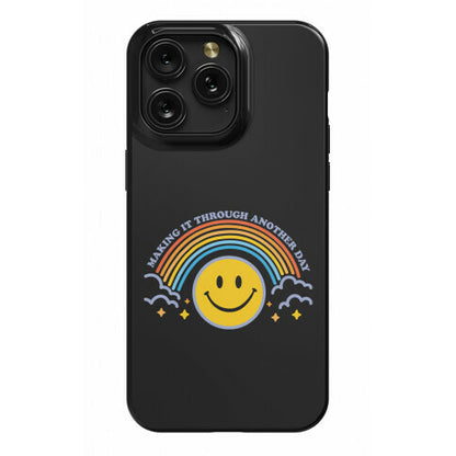 Making It Through Another Day Smiley Face Phone Case