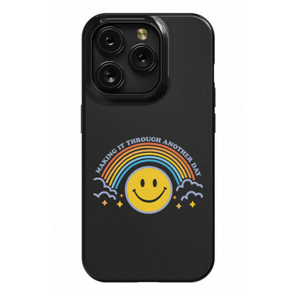 Making It Through Another Day Smiley Face Phone Case