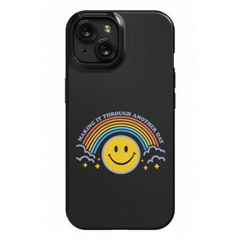 Making It Through Another Day Smiley Face Phone Case