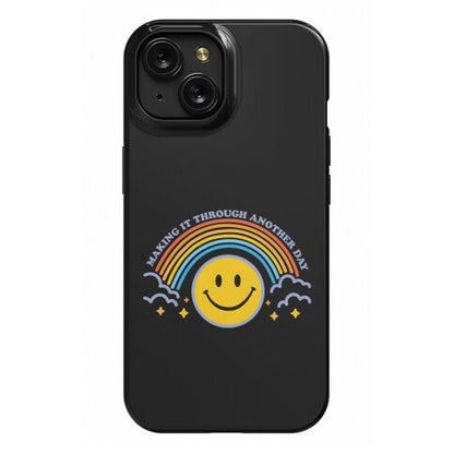 Making It Through Another Day Smiley Face Phone Case