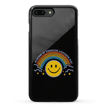 Making It Through Another Day Smiley Face Phone Case