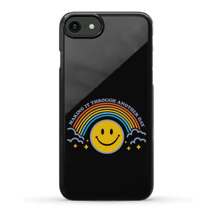 Making It Through Another Day Smiley Face Phone Case