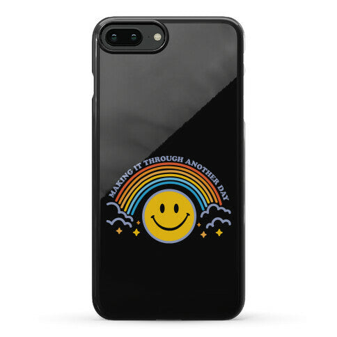 Making It Through Another Day Smiley Face Phone Case