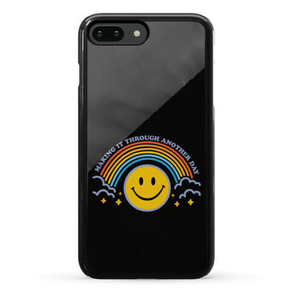Making It Through Another Day Smiley Face Phone Case