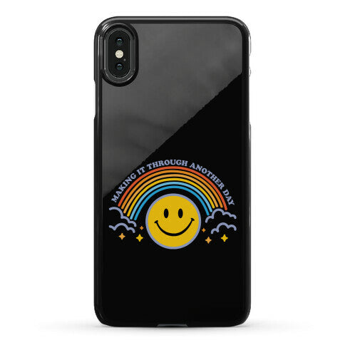 Making It Through Another Day Smiley Face Phone Case