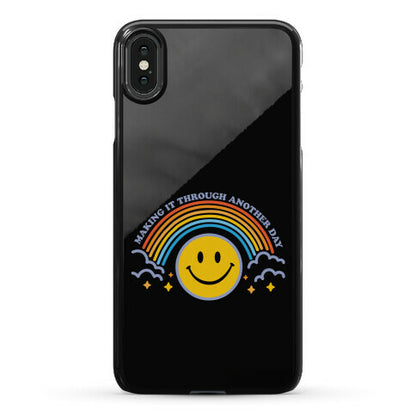 Making It Through Another Day Smiley Face Phone Case