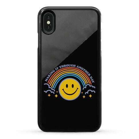 Making It Through Another Day Smiley Face Phone Case