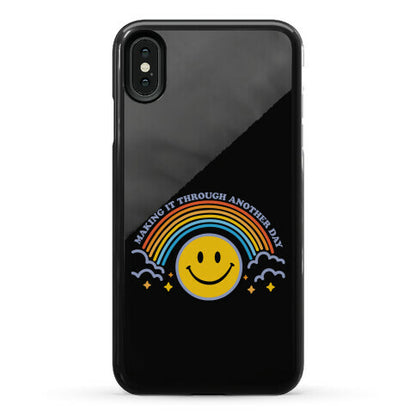Making It Through Another Day Smiley Face Phone Case