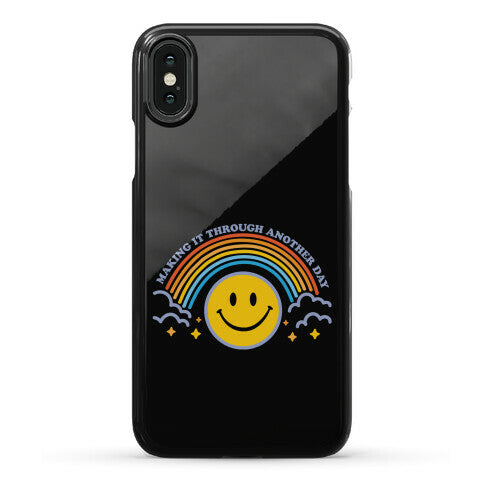 Making It Through Another Day Smiley Face Phone Case
