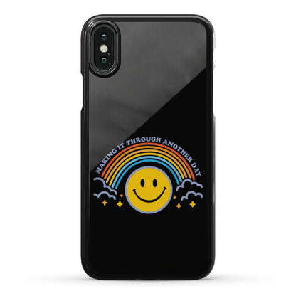 Making It Through Another Day Smiley Face Phone Case