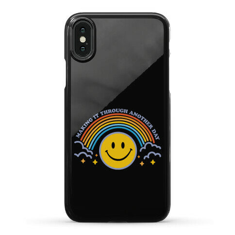 Making It Through Another Day Smiley Face Phone Case