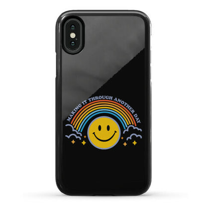 Making It Through Another Day Smiley Face Phone Case