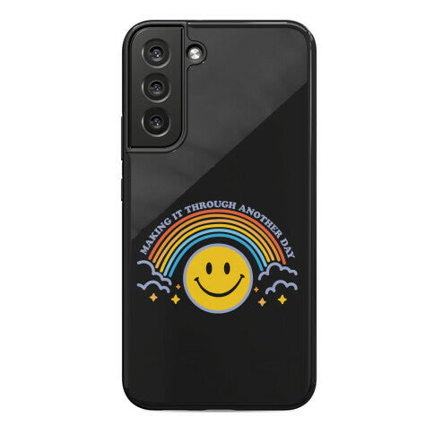 Making It Through Another Day Smiley Face Phone Case