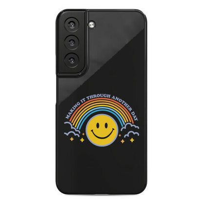 Making It Through Another Day Smiley Face Phone Case