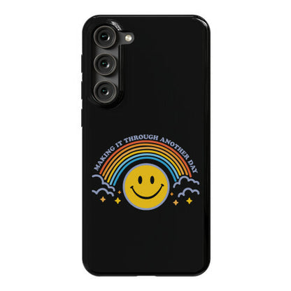 Making It Through Another Day Smiley Face Phone Case