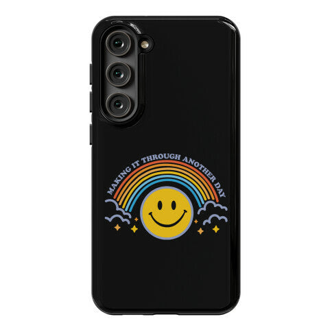 Making It Through Another Day Smiley Face Phone Case