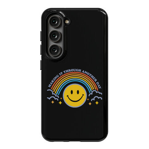 Making It Through Another Day Smiley Face Phone Case