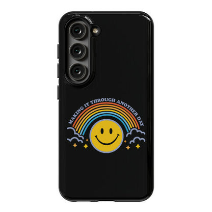 Making It Through Another Day Smiley Face Phone Case
