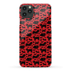 Bats Cats and Questions Pattern Phone Case