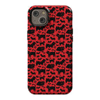 Bats Cats and Questions Pattern Phone Case