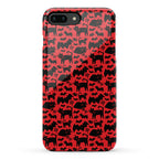 Bats Cats and Questions Pattern Phone Case