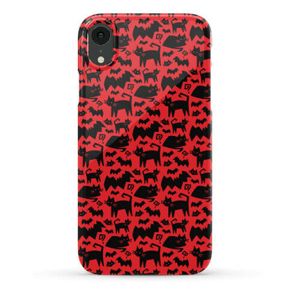 Bats Cats and Questions Pattern Phone Case