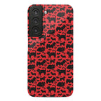 Bats Cats and Questions Pattern Phone Case