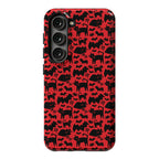 Bats Cats and Questions Pattern Phone Case