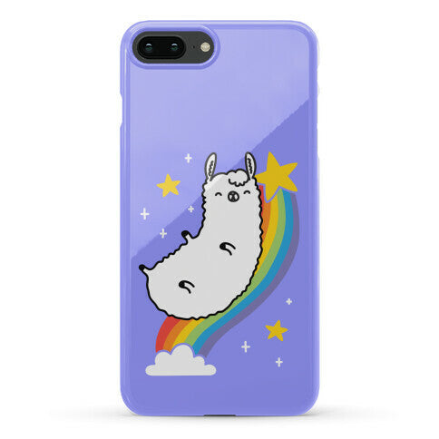 Llama On A Rainbow Phone Case