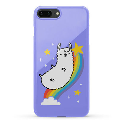 Llama On A Rainbow Phone Case