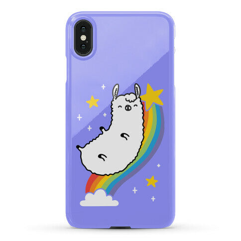 Llama On A Rainbow Phone Case