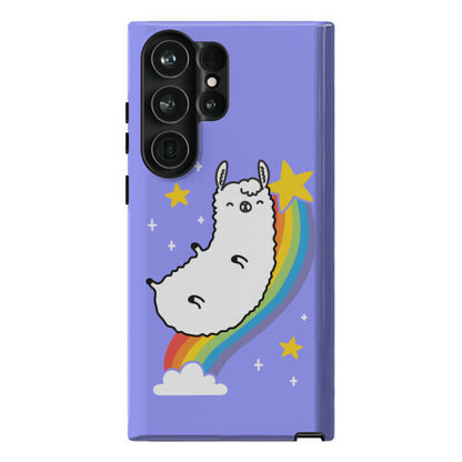 Llama On A Rainbow Phone Case