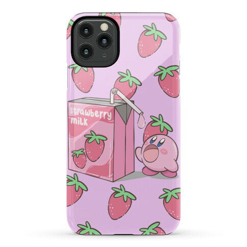 Strawberry Milk Kirby Parody Phone Case